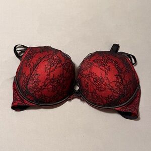 torrid Red and Black Lace Push-Up Bra